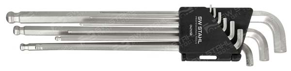 Winkelschlüsselsatz, Innensechskant, Kugelkopf 1,5-10 mm 04210SB