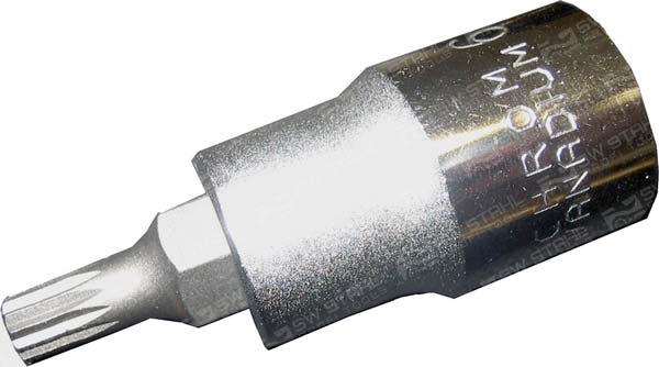 Schraubendreheinsatz, 1/2 Zoll, Innenvielzahn, M6 x 53 mm, 05302L SW-Stahl