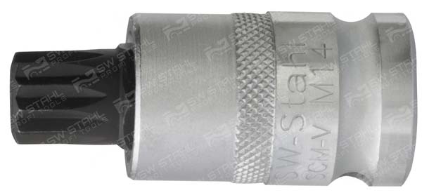 Schraubendreheinsatz, 1/2 Zoll, Innenvielzahn, M14 x 53 mm, 05306L SW-Stahl