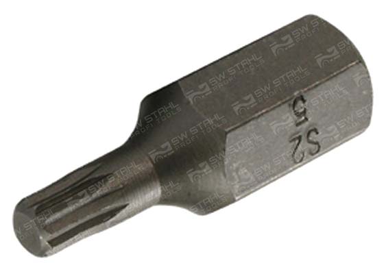 Schraubendrehbit, 3/8 Zoll, Innenvielzahn, M5 Chrom-Vanadium, 05320L SW-Stahl