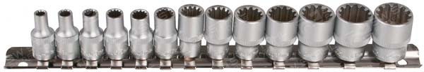 Steckschl&uuml;sseleins&auml;tze, 1/4 Zoll, Multi-Profil, 4-14 mm, 05440L SW-Stahl