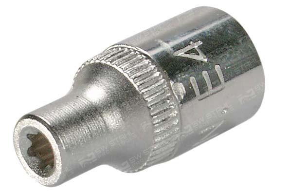 Steckschl&uuml;sseleinsatz, 1/4 Zoll, E-Profil, E4 Chrom-Vanadium, verchromt, 05464L