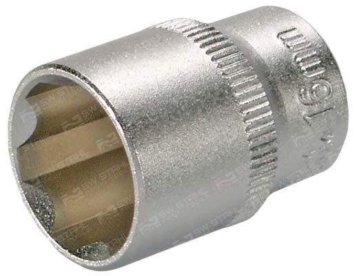 Steckschl&uuml;sseleinsatz, 3/8 Zoll, 16 mm Chrom-Vanadium, verchromt SW-Stahl 05511L