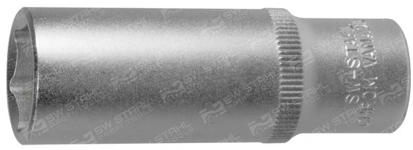 Steckschl&uuml;sseleinsatz, 3/8 Zoll, 19 mm, tief Chrom-Vanadium, 05530-19 SW-Stahl