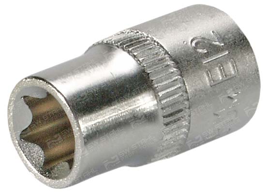 Steckschl&uuml;sseleinsatz, 3/8 Zoll, E-Profil, E12 Chrom-Vanadium Nuss SW-Stahl