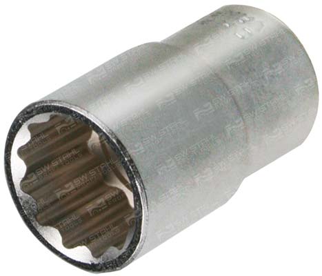 Steckschl&uuml;sseleinsatz, 1/2 Zoll, Zw&ouml;lfkant, 30 mm Chrom-Vanadium, 05640-3