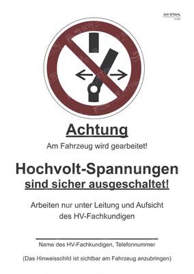 Verbotsschild ZollSchalten verboten Zoll 07335L SW-Stahl