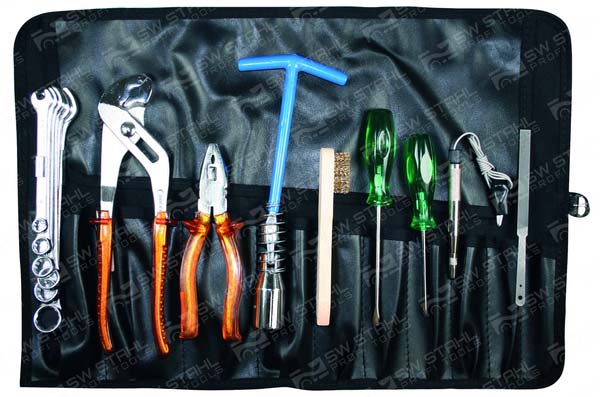PKW-Werkzeugrolltasche, 15-teilig, 07400SB SW-Stahl