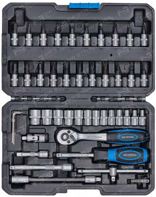 Steckschlüsselsatz, 1/4 Zoll, 48-teilig, 07748L SW-Stahl