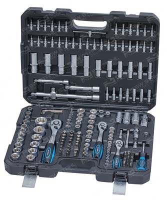 Steckschlüsselsatz, 1/4 Zoll 3/8 Zoll 1/2 Zoll 184-teilig SW STAHL Koffer