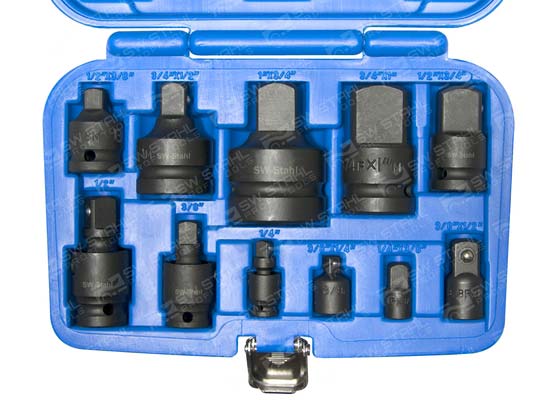 IMPACT-Adaptersatz, 1/4 Zoll-1 Zoll, 11-teilig Chrom-Molybd&auml;n, 07935L SW-Stahl