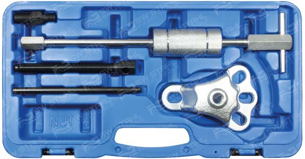 Radnaben-Ausschlagwerkzeugsatz, mit Gleithammer, 5-teilig 10106L SW-Stahl