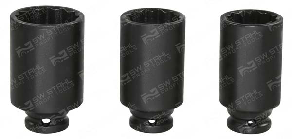 IMPACT-Steckschl&uuml;sseleins&auml;tze, 1/2 Zoll, Zw&ouml;lfkant, 30-36 mm, 10190L SW-Stahl