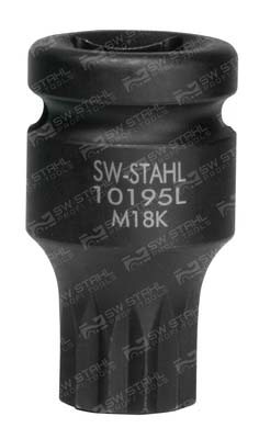 IMPACT-Schraubendreheinsatz, 1/2 Zoll, Innenvielzahn, M18 x 40 12,5 mm