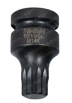 IMPACT-Schraubendreheinsatz, 1/2 Zoll Innenvielzahn, M14 x 40 12,5 mm Antrieb