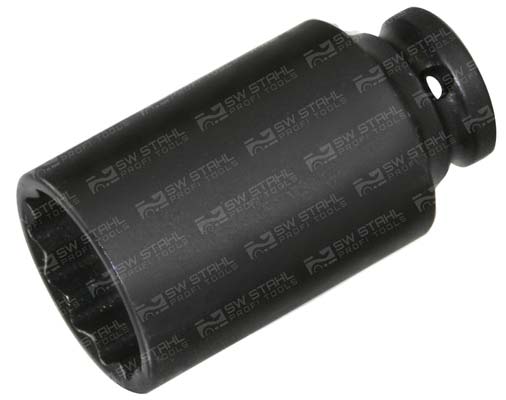 IMPACT-Steckschl&uuml;sseleinsatz, 1/2 Zoll, Zw&ouml;lfkant, 35 mm, 10198L SW-Stahl