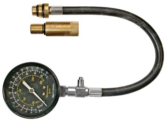 Kompressionsdruckpr&uuml;fer, 0 - 20 bar, 2-teilig, 26074L SW-Stahl