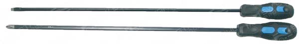 Schraubendrehersatz, extra lang, 2-teilig mit 2-K Heften, 31604L SW-Stahl