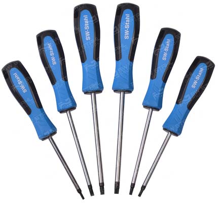Schraubendrehersatz, T-Profil, T10-T30, 6-teilig, 31812L SW-Stahl