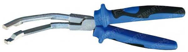 Gl&uuml;hkerzensteckerzange, gebogen, 240 mm, 402003 SW-Stahl