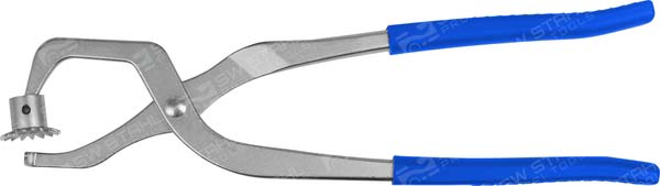 Bremsfederzange, mit beweglicher Kralle f&uuml;r genietete und geklebte Bel&auml;ge.