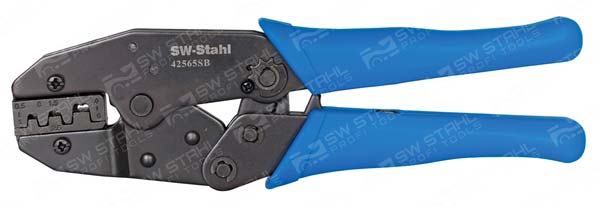 Kabelschuhklemmzange, f&uuml;r unisolierte Verbinder Profi, 42565SB SW-Stahl