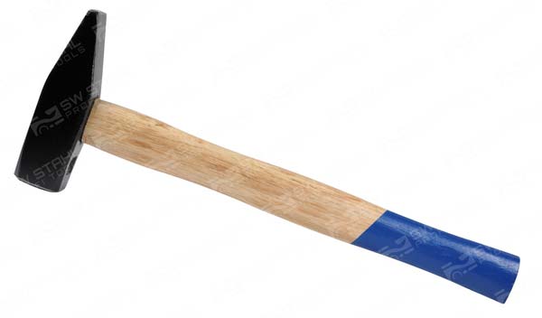 Schlosserhammer, 2.000 g mit doppelt geschweiftem Holzstiel, 50109L SW-Stahl