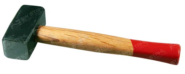 F&auml;ustel, 1.000 g geschmiedet, mit Holzstiel, 50201L SW-Stahl