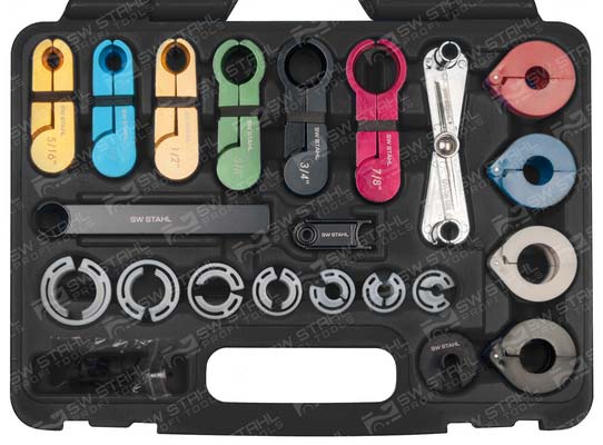 Leitungsverbinder-L&ouml;sesatz, universal, 22-teilig, 61717L SW-Stahl