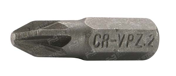 Schraubendrehbit, 1/4 Zoll, Kreuz, PZ2 Chrom-Vanadium, PB/4-2