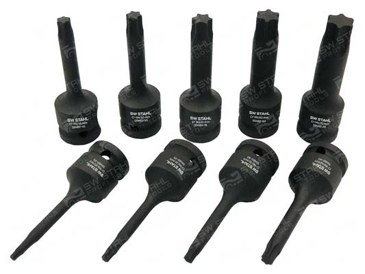 IMPACT-Schraubendreheins&auml;tze, 1/2 Zoll, T-Profil, T20-T70, Schlagschrauberfest