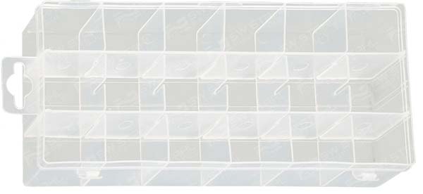 Leerkassette mit 18 fest integrierten F&auml;chern, Innenma&szlig; 205 x 100 mm S8100