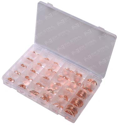 Dichtring-Sortiment, Kupfer, 300-teilig Kupfer, in Kassette, S8142