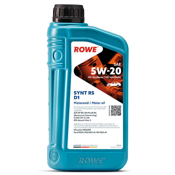 Motor&ouml;l Motoren&ouml;l HT Synt RS D1 SAE 5W20 1 Liter Rowe 20342-0010-99